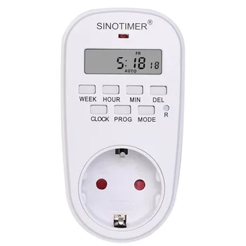 SINOTIMER Weekly 7 Days Programmable Digital Timer Switch Socket Outlet Plug-in Time Control for Electric Appliance EU US Uk 
SINOTIMER Weekly 7 Days Programmable Digital Timer Switch Socket Outlet Plug-in Time Control for Electric Appliance EU US Uk
