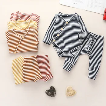 2PCS Baby Boys Girls Clothing Set Striped Romper Long Sleeve Tops+Pants Outfits Baby Pajamas Newborn Girl Clothes 0-18M
2PCS Baby Boys Girls Clothing Set Striped Romper Long Sleeve Tops+Pants Outfits Baby Pajamas Newborn Girl Clothes 0-18M