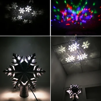 Christmas Tree Topper Light with LED Rotating Snowflake Shape Decorations Projector Tree Topper Night Light TP899
Christmas Tree Topper Light with LED Rotating Snowflake Shape Decorations Projector Tree Topper Night Light TP899