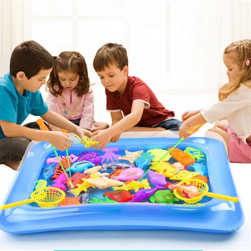 18pcs/set Kids Play Fishing Games Model Child Magnetic Fishing Toy Rod Set With Inflatable pool Kids Summer Outdoor Toys
18pcs/set Kids Play Fishing Games Model Child Magnetic Fishing Toy Rod Set With Inflatable pool Kids Summer Outdoor Toys