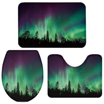 3 Pieces Bathroom Set Aurora Jungle Scenery Bath Set Toilet Cover Mat Pedestal Rug Non-Slip Bathroom Rug Set
3 Pieces Bathroom Set Aurora Jungle Scenery Bath Set Toilet Cover Mat Pedestal Rug Non-Slip Bathroom Rug Set