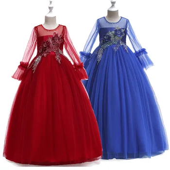 For 6 8 10 12 14 16 Years Full Sleeves Xmas Wedding Long Dresses Bling Sequins Tulle Lace Ball Gowns Vestidos Fantasia Customes
For 6 8 10 12 14 16 Years Full Sleeves Xmas Wedding Long Dresses Bling Sequins Tulle Lace Ball Gowns Vestidos Fantasia Customes