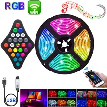 Bluetooth-compatible RGB LED Strip Light USB Cable Luces LED Lamp Ribbon Diode Tape Decor for TV Backlight Desktop Room Kitchen
Bluetooth-compatible RGB LED Strip Light USB Cable Luces LED Lamp Ribbon Diode Tape Decor for TV Backlight Desktop Room Kitchen