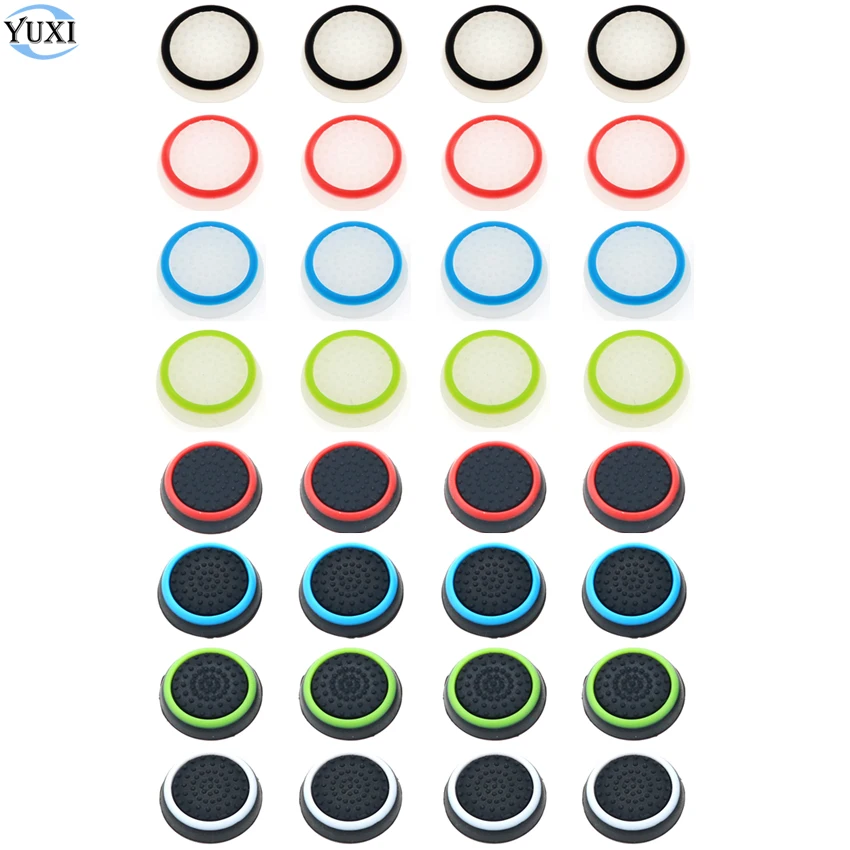 

32pcs Silicone Analog Thumb Stick Grips Cover for Playstation 4 PS4 Pro Slim for PS3 Controller Joystick Cap For Xbox 360 One