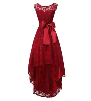 Sexy Round Neck Sleeveless Lace Stitching Dovetail Asymmetry Long Dress 2020 summer Solid Color High Waist Belt Banquet Dress
Sexy Round Neck Sleeveless Lace Stitching Dovetail Asymmetry Long Dress 2020 summer Solid Color High Waist Belt Banquet Dress