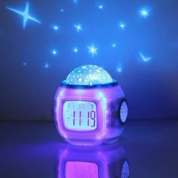 Color Changing Snooze Battery Powered Digital Display Home Decor Gift Music Kids Bedroom Multifunctional Projection Star Clock 
Color Changing Snooze Battery Powered Digital Display Home Decor Gift Music Kids Bedroom Multifunctional Projection Star Clock