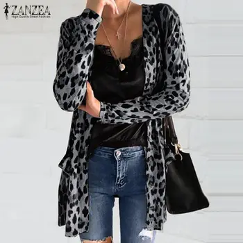 2020 Plus Size ZANZEA Autumn Cardigan Women Casual Open Front Long Sleeve Leopard Print Party Long Blouse Tunic Top Female Shirt
2020 Plus Size ZANZEA Autumn Cardigan Women Casual Open Front Long Sleeve Leopard Print Party Long Blouse Tunic Top Female Shirt