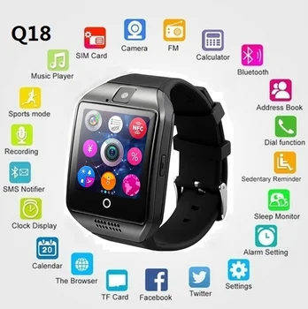 Hot Bluetooth Smart Watch Men Wrist Watches Q18 Touch Screen Big Battery Support TF Sim Card Camera for Android Phone Smartwatch
Hot Bluetooth Smart Watch Men Wrist Watches Q18 Touch Screen Big Battery Support TF Sim Card Camera for Android Phone Smartwatch