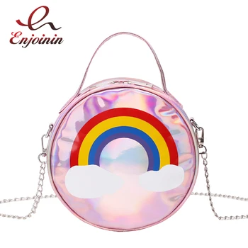 Rainbow Pattern Round Laser Pu Leather Fashion Women Handbag Shoulder Bag Chain Bag Purses and Handbags Tote Bag Casual Pouch
Rainbow Pattern Round Laser Pu Leather Fashion Women Handbag Shoulder Bag Chain Bag Purses and Handbags Tote Bag Casual Pouch