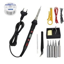 80W LCD Digital Soldering Iron Kit Set with Switch Button Temperature Ddjustable Welding Tool Accessories for Home DIY/Repair
80W LCD Digital Soldering Iron Kit Set with Switch Button Temperature Ddjustable Welding Tool Accessories for Home DIY/Repair
