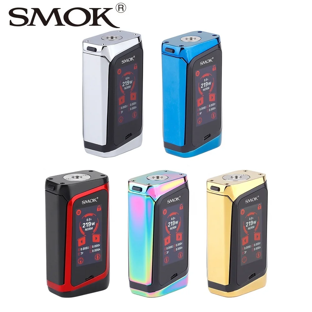 Горячая продажа мод коробка SMOK MORPH 219 сенсорный экран TC w/291 W выход и 0 001 S Скорость