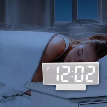 Digital Alarm Clock LED Mirror Clock Multifunction Snooze Display Time Night LCD Light Table Desktop Reloj Despertador USB Cable
Digital Alarm Clock LED Mirror Clock Multifunction Snooze Display Time Night LCD Light Table Desktop Reloj Despertador USB Cable