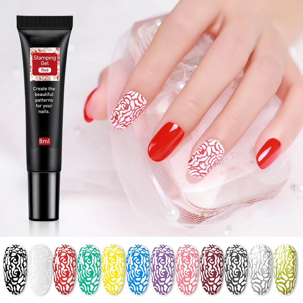 CLAVUZ 12 Colors Stamping Gel 8ML Black Nail Stamping Gel Colorful Lacquer Soak Off Stamping UV Gel for Nail Art Stamping
CLAVUZ 12 Colors Stamping Gel 8ML Black Nail Stamping Gel Colorful Lacquer Soak Off Stamping UV Gel for Nail Art Stamping