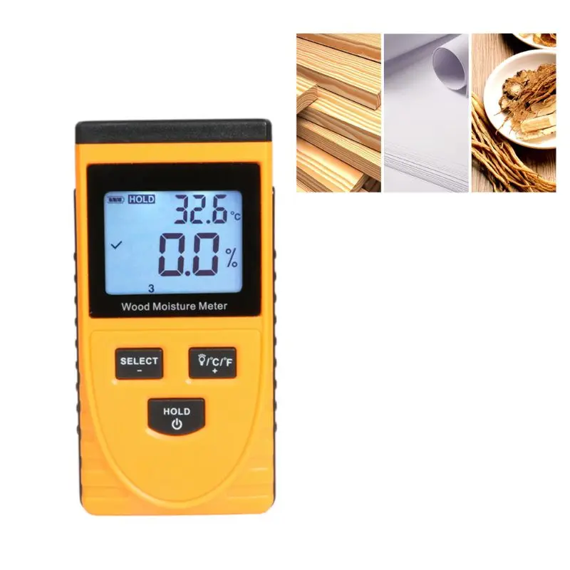 Digital LCD Display Inductive Wood Moisture Meter Ambient Temperature Tester G88A
Digital LCD Display Inductive Wood Moisture Meter Ambient Temperature Tester G88A