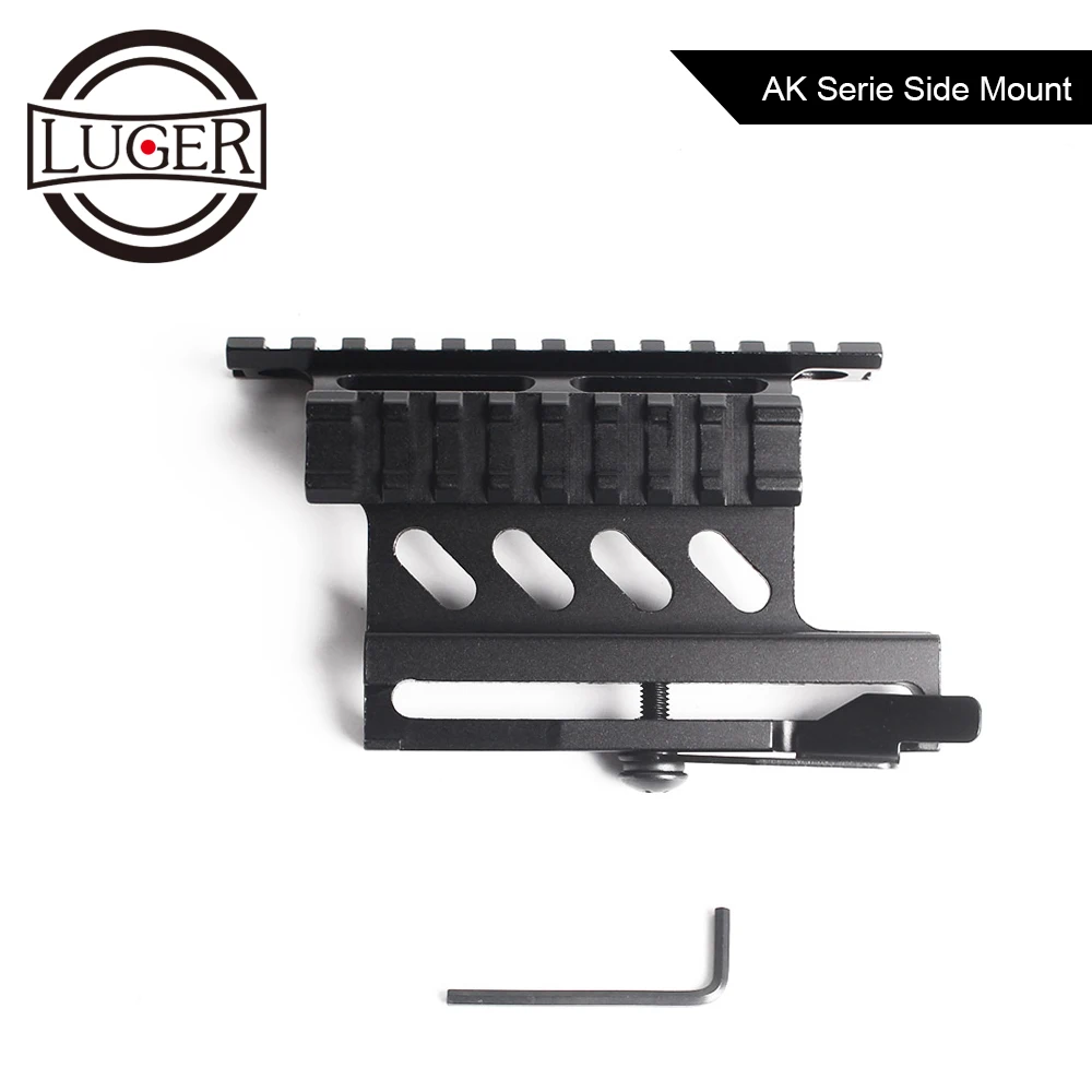 LUGER Tactical Picatinny Weaver AK Serie Side Mount Rail Quick QD Picatinny Detach Double Side AK Scope Sight Mount Bracket
LUGER Tactical Picatinny Weaver AK Serie Side Mount Rail Quick QD Picatinny Detach Double Side AK Scope Sight Mount Bracket