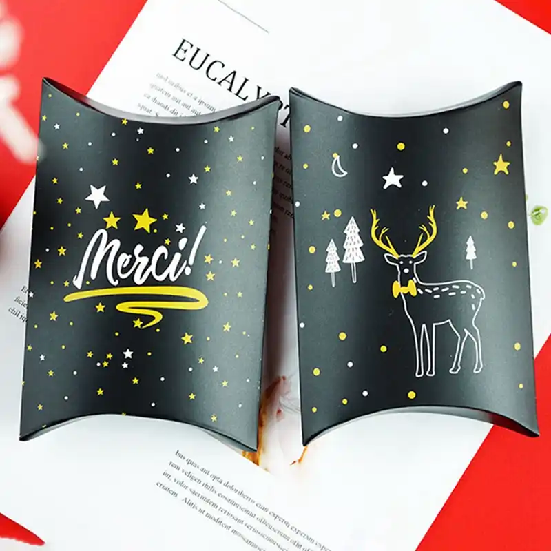 tree star merry christmas candy gift box pillow packaing paper