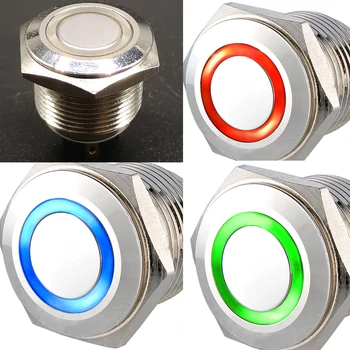 Common anode 16mm Momentary normal open Red/Green/Blue tri-color ring led push button metal electric switch
Common anode 16mm Momentary normal open Red/Green/Blue tri-color ring led push button metal electric switch
