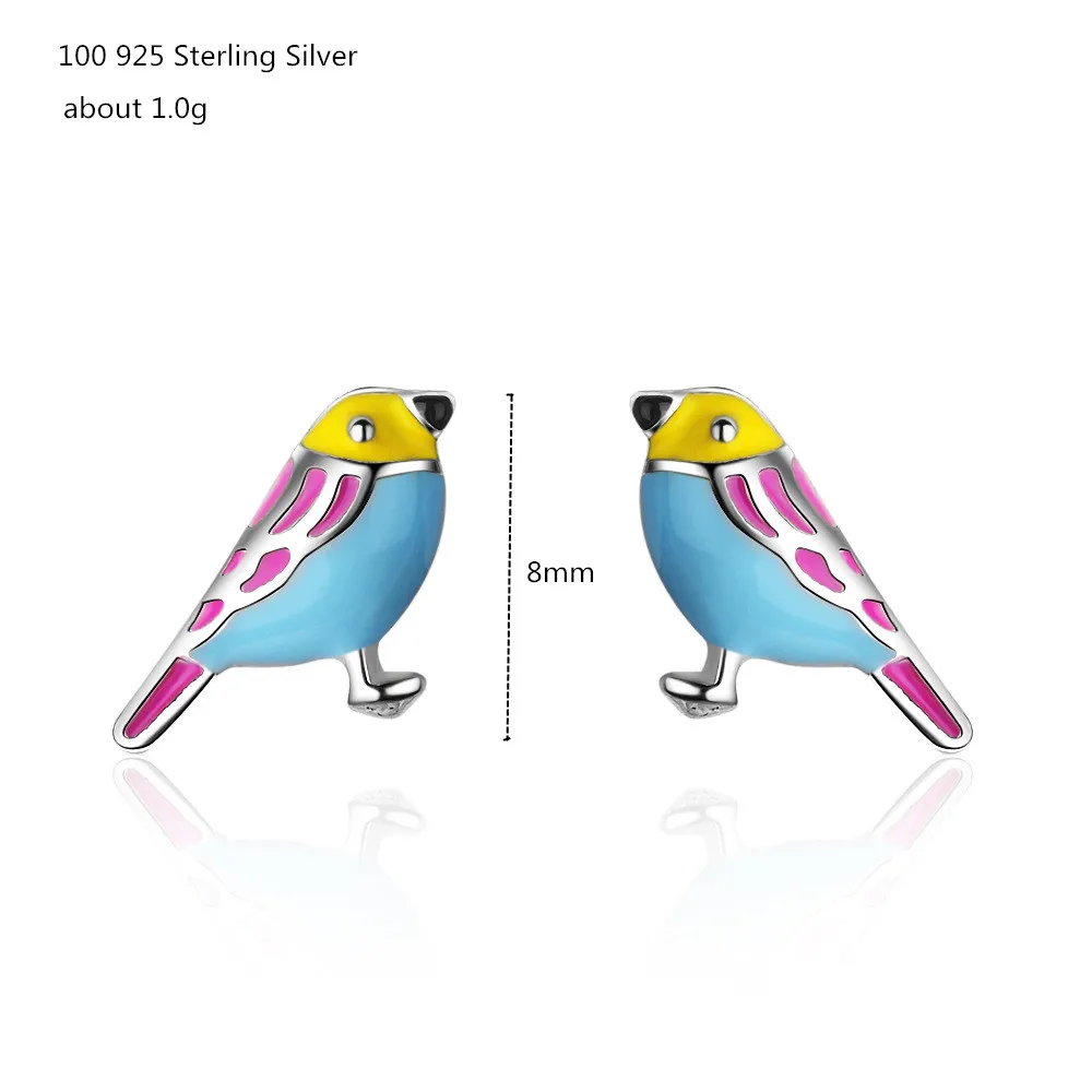Handmade Enamel Stud Earrings Women Clear and Cute Bird Animal Small Earrings for Women 925 Sterling Silver Fashion Jewelry
Handmade Enamel Stud Earrings Women Clear and Cute Bird Animal Small Earrings for Women 925 Sterling Silver Fashion Jewelry