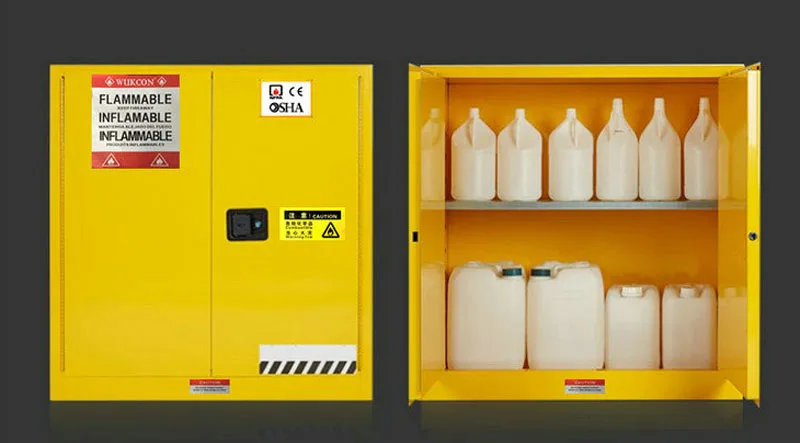 30 Gal. Safety Fireproof Flammable Chemicals Storage Cabinet Laboratory Yellow | Безопасность и защита