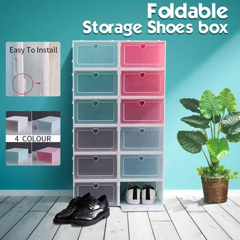 1 pcs Transparent Shoes Box Dustproof Storage Box Stackable Combination Shoe cabinet Clamshell Shoe Organizer Shoe Rack
1 pcs Transparent Shoes Box Dustproof Storage Box Stackable Combination Shoe cabinet Clamshell Shoe Organizer Shoe Rack