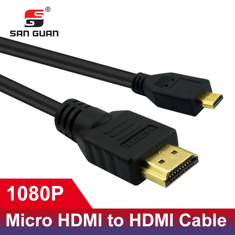 Audio Video HDMI to Micro HDMI Cable 1.5M Gold Plated 1.4V 3D 1080P Premium Cable Adapter for HDTV Monitor XBox Mobile Phone
Audio Video HDMI to Micro HDMI Cable 1.5M Gold Plated 1.4V 3D 1080P Premium Cable Adapter for HDTV Monitor XBox Mobile Phone