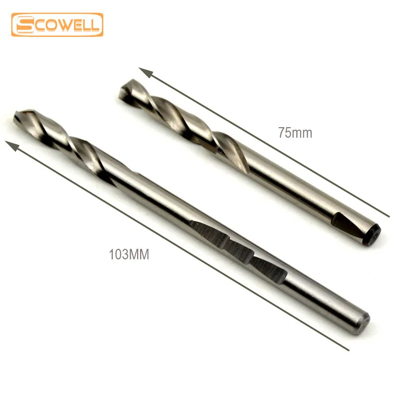 

10 Pack HSS Milled Shank Pilot Drill Bit For Hole Saw Arbor High Speed Steel Cencter Drill Bits 6.35*103mm 6.35*72mm DIY Tools