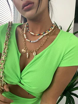 Bohemia Colourful Multi-layer Shell Beads Pendant Chain Choker Necklace Women Clavicle Chain Summer Beach Jewelry Wholesale
Bohemia Colourful Multi-layer Shell Beads Pendant Chain Choker Necklace Women Clavicle Chain Summer Beach Jewelry Wholesale