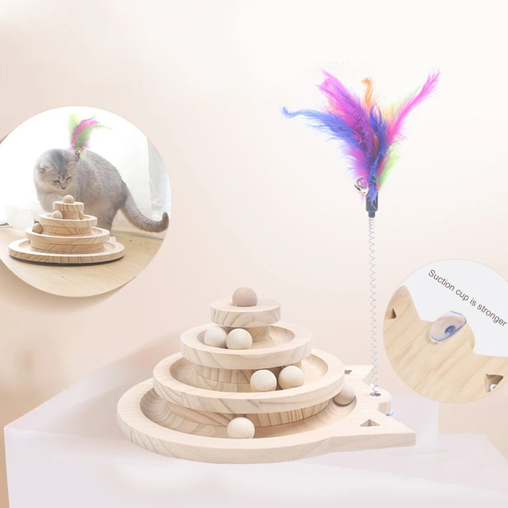 Pet Interactive Toy Cat Toys Three Layer Wooden Turntable Pet Smart Track Matching Color Ball Bell Rocking Cat Interactive Toy
Pet Interactive Toy Cat Toys Three Layer Wooden Turntable Pet Smart Track Matching Color Ball Bell Rocking Cat Interactive Toy