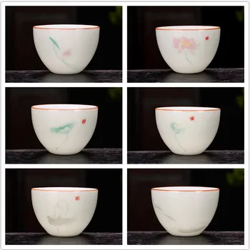 Ceramic Teacup Chinese Tea Ware Pigmented Tasting Tea Cup Creative Handpainted Lotus Samll Tea Bowl
Ceramic Teacup Chinese Tea Ware Pigmented Tasting Tea Cup Creative Handpainted Lotus Samll Tea Bowl