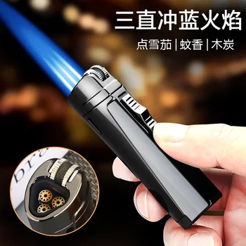Jet Three Nozzle Torch Lighter Flame Turbo Visible Refillable Gas Oil Lighter Windproof Cigar Cigarette Lighter Gadgets For Man
Jet Three Nozzle Torch Lighter Flame Turbo Visible Refillable Gas Oil Lighter Windproof Cigar Cigarette Lighter Gadgets For Man