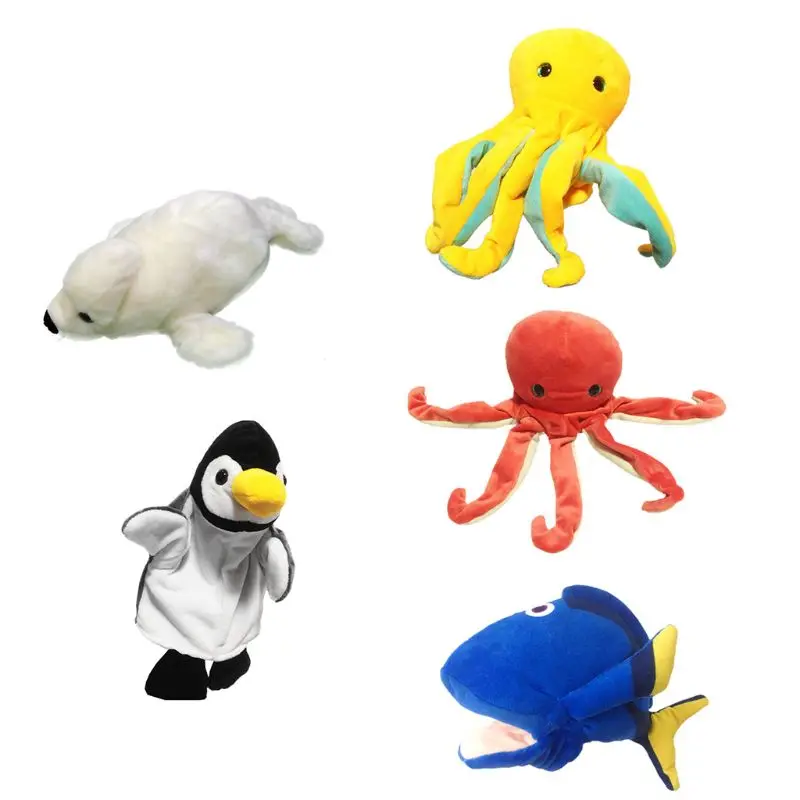 Marine Animal Hand Puppet Penguin Octopus Seal Plush Glove Adults Children Interactive Game Performance Prop Kids Toy
Marine Animal Hand Puppet Penguin Octopus Seal Plush Glove Adults Children Interactive Game Performance Prop Kids Toy