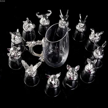 crystal glass gift box with zodiac wine glass divider strong set shot glasses for Creative white wine
crystal glass gift box with zodiac wine glass divider strong set shot glasses for Creative white wine