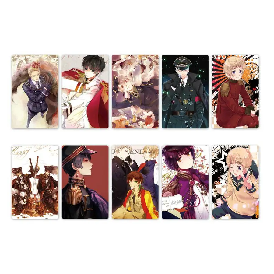 10pcs New Arrived Anime Axis Power Hetalia Card Stickers DIY Waterproof Scrub Card Sticker Kids Sticker Toys
10pcs New Arrived Anime Axis Power Hetalia Card Stickers DIY Waterproof Scrub Card Sticker Kids Sticker Toys