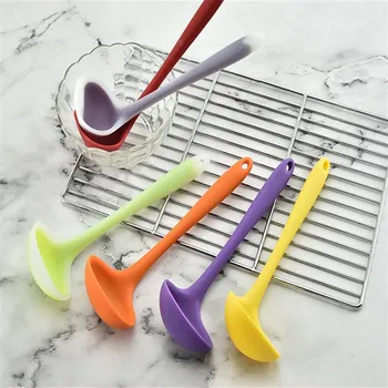 Anti Hot Handle Soup Spoon Silicone Spoon High-Temperature Nonstick Translucent Kitchen Cooking Tools Not Hurt Spoon
Anti Hot Handle Soup Spoon Silicone Spoon High-Temperature Nonstick Translucent Kitchen Cooking Tools Not Hurt Spoon