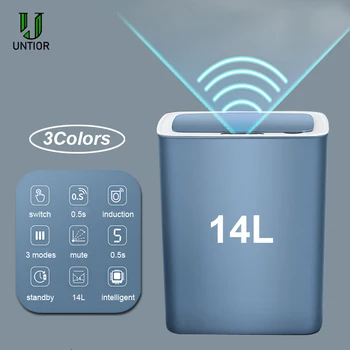 UNTIOR 14L Automatic Induction Electric Trash Bin High Capacity Power Saving Three Open Modes Kitchen Bathroom Plastic Trash Can
UNTIOR 14L Automatic Induction Electric Trash Bin High Capacity Power Saving Three Open Modes Kitchen Bathroom Plastic Trash Can