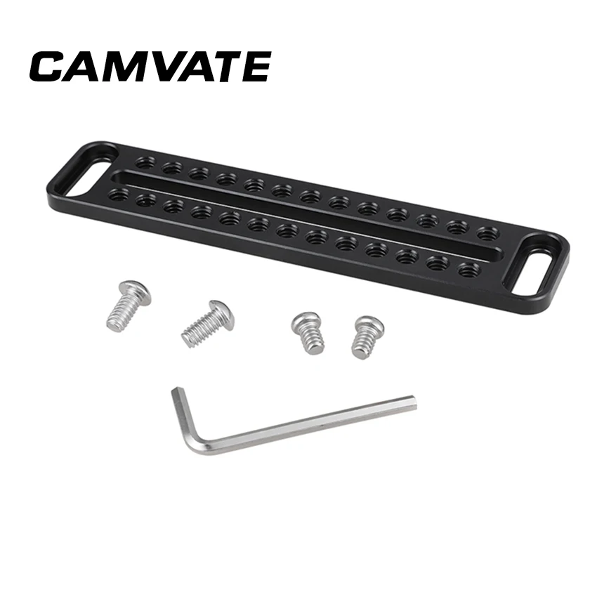 CAMVATE Long Cheese Plate 1/4"-20 Mounting Platform For DSLR Camera Cage Kit DIY Configuration (Universal Use) C2289
CAMVATE Long Cheese Plate 1/4"-20 Mounting Platform For DSLR Camera Cage Kit DIY Configuration (Universal Use) C2289