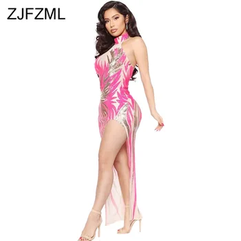 Sheer Mesh Sequin Spliced Party Club Dress Women Turtlenck Sleeveless Bodycon Dress Vintage Side High Split Open Back Maxi Dress
Sheer Mesh Sequin Spliced Party Club Dress Women Turtlenck Sleeveless Bodycon Dress Vintage Side High Split Open Back Maxi Dress