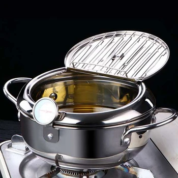 HOT!-Kitchen Deep Frying Pot Thermometer Tempura Fryer Pan Temperature Control Fried Chicken Pot Cooking Tools
HOT!-Kitchen Deep Frying Pot Thermometer Tempura Fryer Pan Temperature Control Fried Chicken Pot Cooking Tools