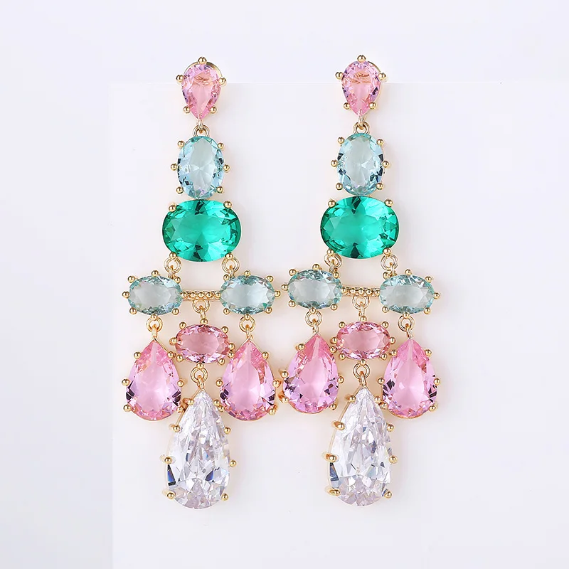 VERY GIRL Luxury Jewelry AAA Cubic Zircon Multi Color Geometry Shape Drop Earrings for Women All Occasions
VERY GIRL Luxury Jewelry AAA Cubic Zircon Multi Color Geometry Shape Drop Earrings for Women All Occasions
