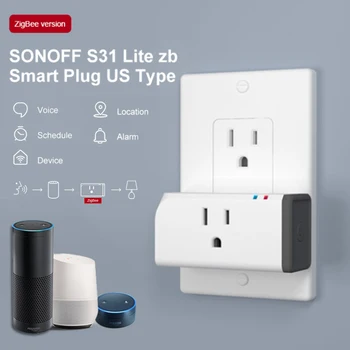 

1/2PCS Itead SONOFF S31 Lite US Smart Zigbee Socket Plug Voice Remote Control Smart Home Switch Works With Alexa SmartThings Hub