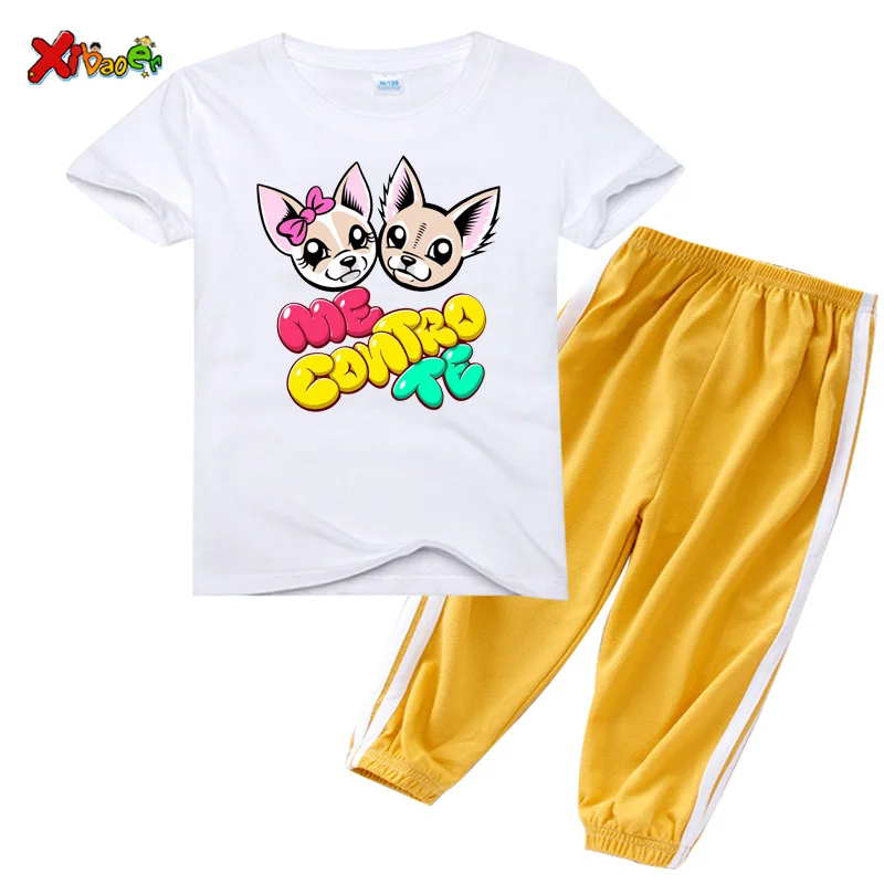 

Baby Girls Clothes Sets 2020 Summer Girl Clothing Me Contro Te T Shirt Children Suit Shit+Anti Mosquito Pant Casual Kids Costume