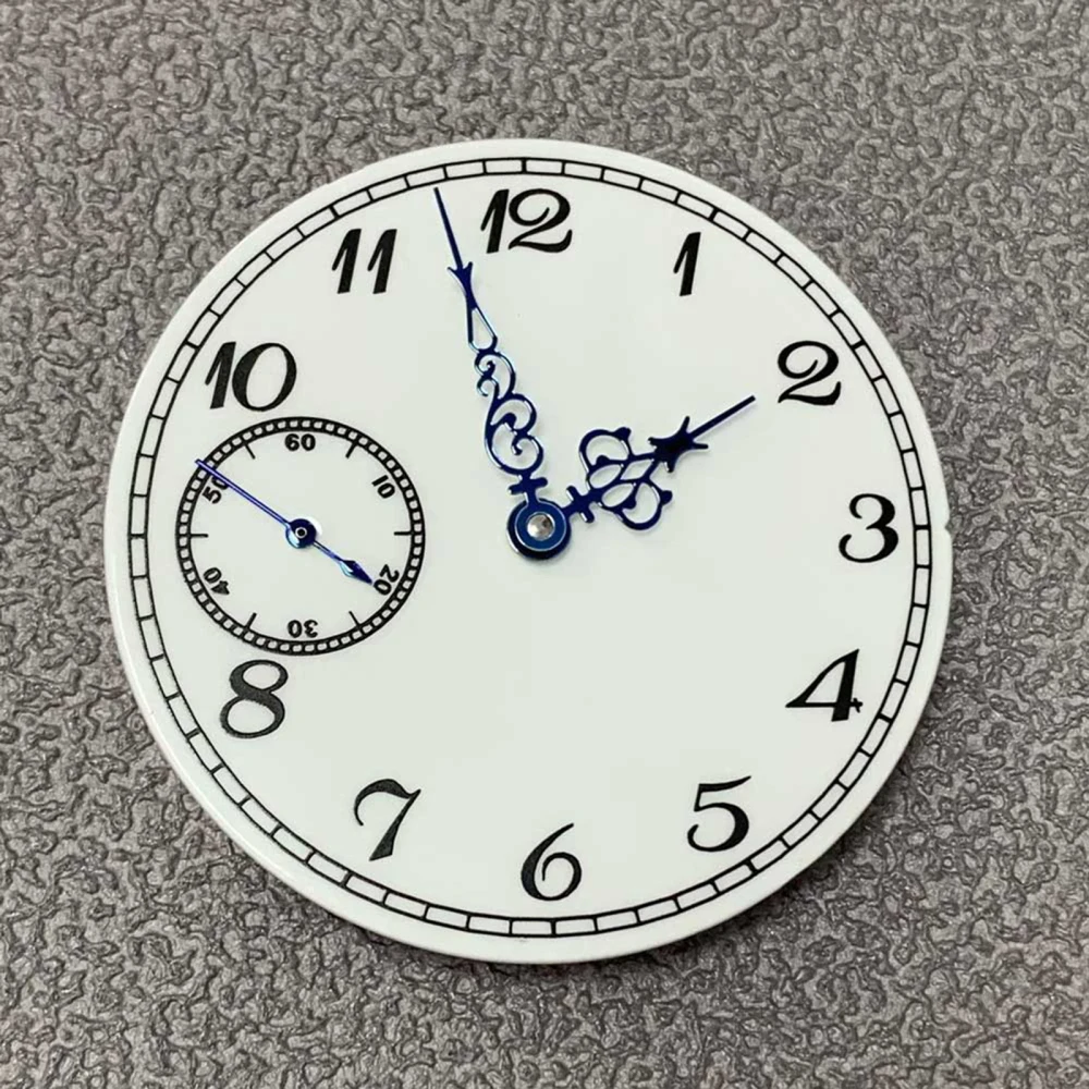 

37mm White Dial With Sub Dial For ETA6497/ ST3600 Movt Replacement Dial Spare Blue Louis XV Watch Hands