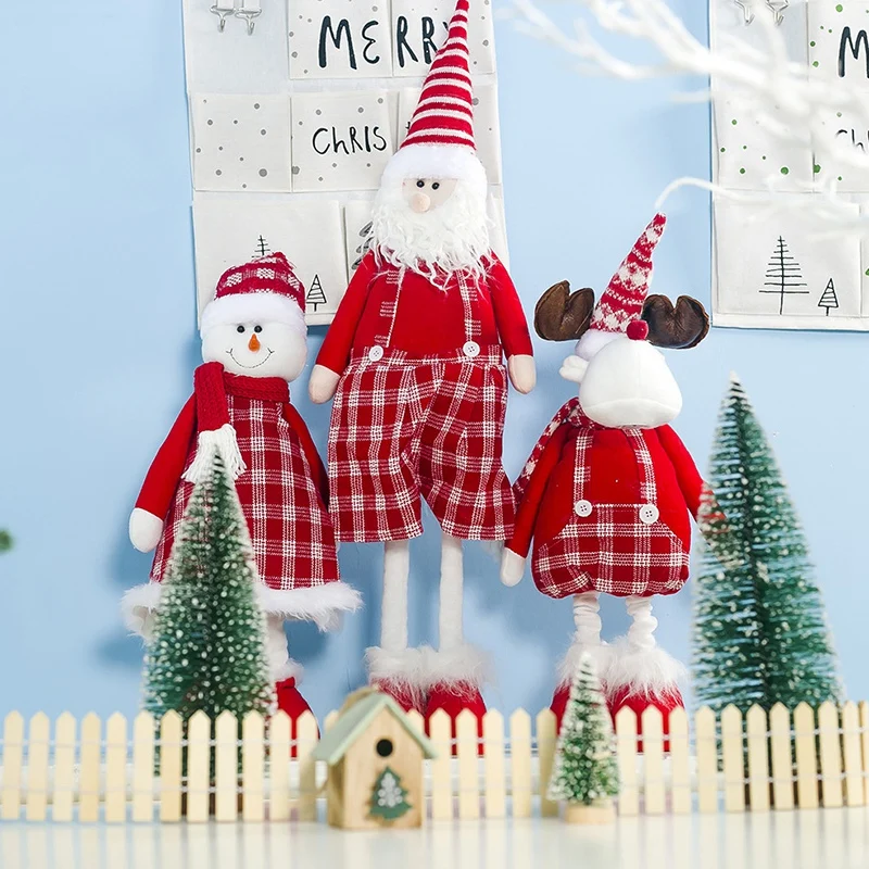 santa claus snowman reindeer doll decorations christmas present
