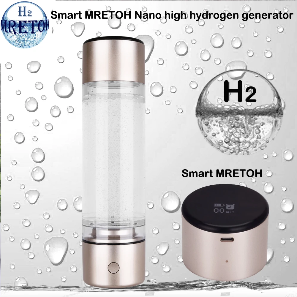 Smart MRETOH High Hydrogen ORP Alkaline Water Nano Bottle Ionizer Electrolysis H2 Generator Improve Immunity Anti-Aging Products
Smart MRETOH High Hydrogen ORP Alkaline Water Nano Bottle Ionizer Electrolysis H2 Generator Improve Immunity Anti-Aging Products
