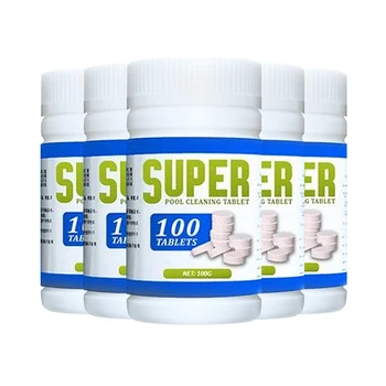 100Pcs/box Pool Cleaning Effervescent Chlorine Tablets Cage Disinfectant Swimming Pool Clarifier Pool disinfection tablets
100Pcs/box Pool Cleaning Effervescent Chlorine Tablets Cage Disinfectant Swimming Pool Clarifier Pool disinfection tablets