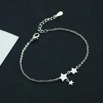 New Fashion Three Stars Pendant Anklets Bracelet 925 Sterling Silver Simple Charm Star Ankle Chain For Women&Girl Jewelry Gift
New Fashion Three Stars Pendant Anklets Bracelet 925 Sterling Silver Simple Charm Star Ankle Chain For Women&Girl Jewelry Gift