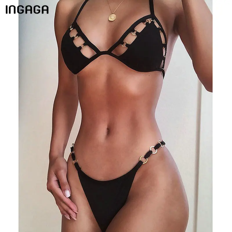 INGAGA Push Up Bikini Halter Swimsuit Hollow Out Swimwear Women Sexy Solid Bathing Suit New Micro Biquini 2019 Ring Beachwear
INGAGA Push Up Bikini Halter Swimsuit Hollow Out Swimwear Women Sexy Solid Bathing Suit New Micro Biquini 2019 Ring Beachwear