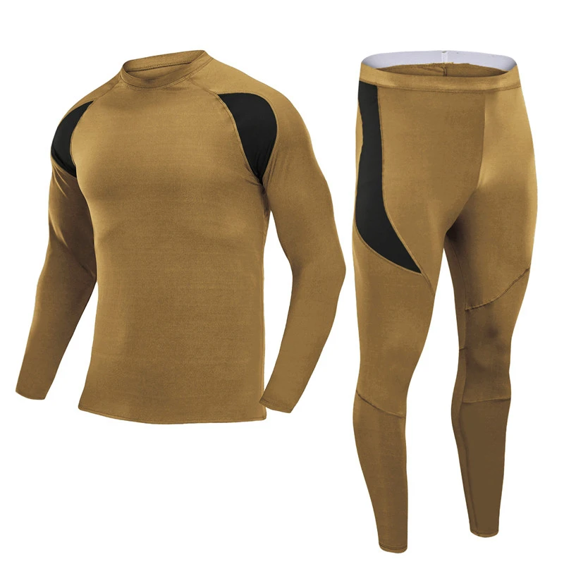 

Esdy Outdoor Thermal Underwear Suit Men Quick Dry Anti-microbial Stretch Men's Trekking Camping Climbing Sports Warm Underwear