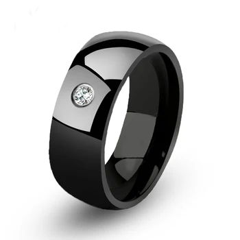 Fashion Black Stainless Steel Men Ring Simple Zircon Ring Wedding Engagement Ring Party Gift
Fashion Black Stainless Steel Men Ring Simple Zircon Ring Wedding Engagement Ring Party Gift