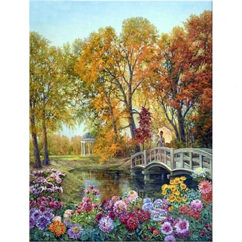 Mosaic full embroidery puzzle 5d Pattern round square drill diy Diamond Painting Park scenic lake bridge Picture Of Rhinestone
Mosaic full embroidery puzzle 5d Pattern round square drill diy Diamond Painting Park scenic lake bridge Picture Of Rhinestone